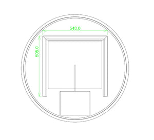 T-900RLM 900MM ROUND 3 COLOR LIGHTING BACKLIT ACRYLIC LED MIRROR TOUCH SENSOR SWITCH DEFOGGER PAD WALL MOUNTED