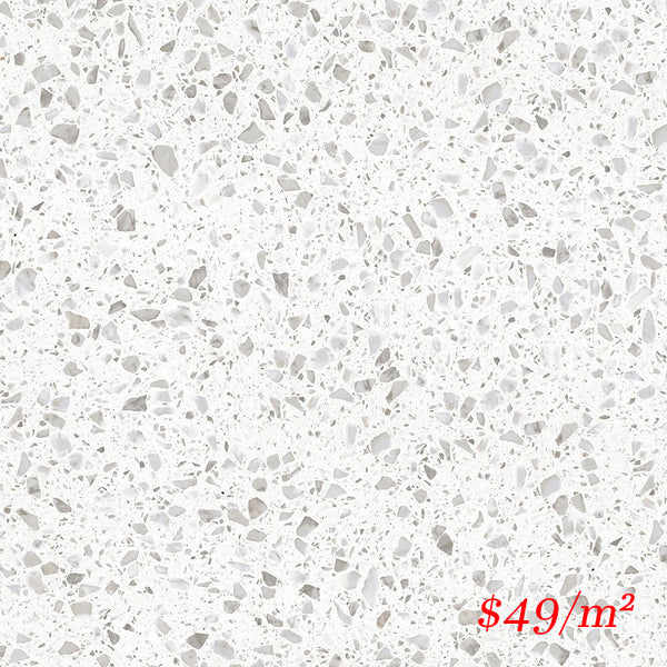 TES JEL60M SWC TERRAZZO STONE JELLY WHITE 600X600MM MATT