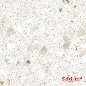 TES MAR60M SWC TERRAZZO STONE MARSHMALLOW 600X600MM MATT