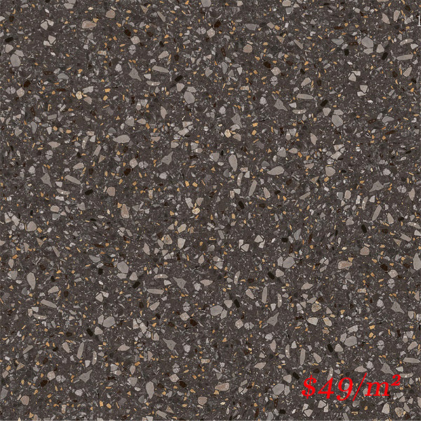 TES NER60M SWC TERRAZZO STONE NERO 600X600MM MATT