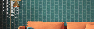 Wave Teal Grassy Gloss 120x120mm