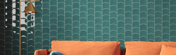 Wave Teal Grassy Gloss 120x120mm