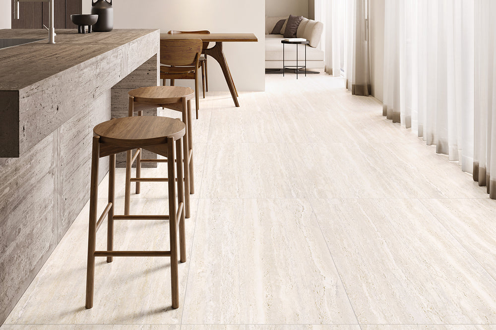 Everstone Tivoli Natural Finish 600x1200mm Made in Italy - White Vein Cut