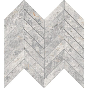 TUNDRA GREY CHEVRON 22X98MM MOSAIC MATT SMOOTH GRIP