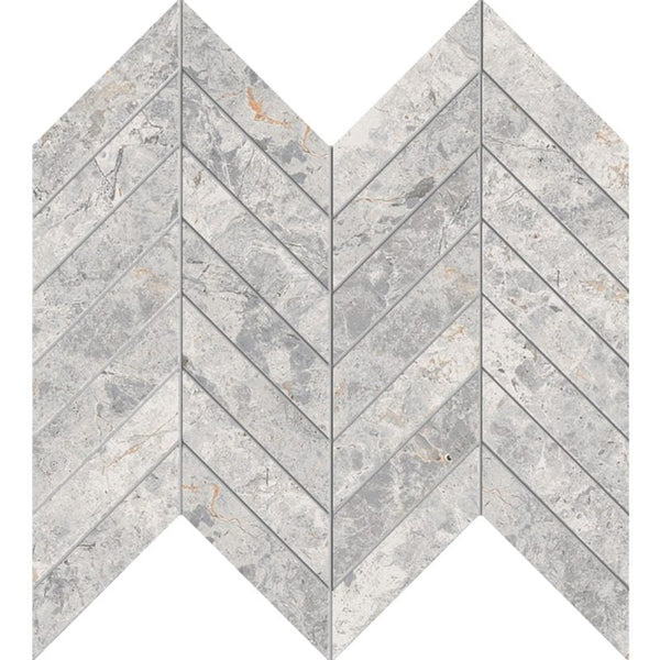TUNDRA GREY CHEVRON 22X98MM MOSAIC MATT SMOOTH GRIP