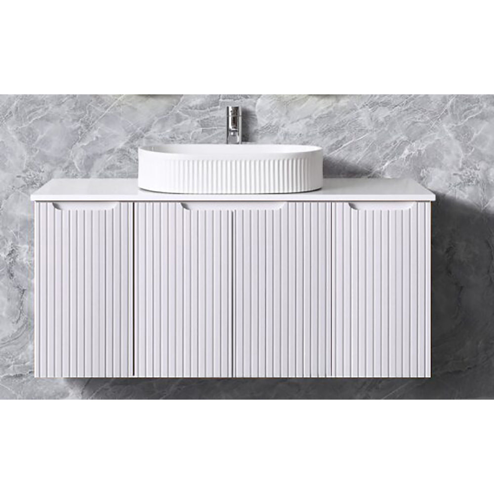 WH56-1200WM Duplex Collection (Wall Hung) 1200mm - Matt White Single Bowl