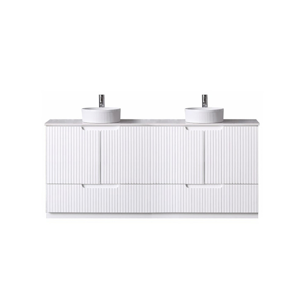 WH56+SK56-1500DMW Duplex Collection (Floor Standing) 1500mm - Matt White Double Bowls