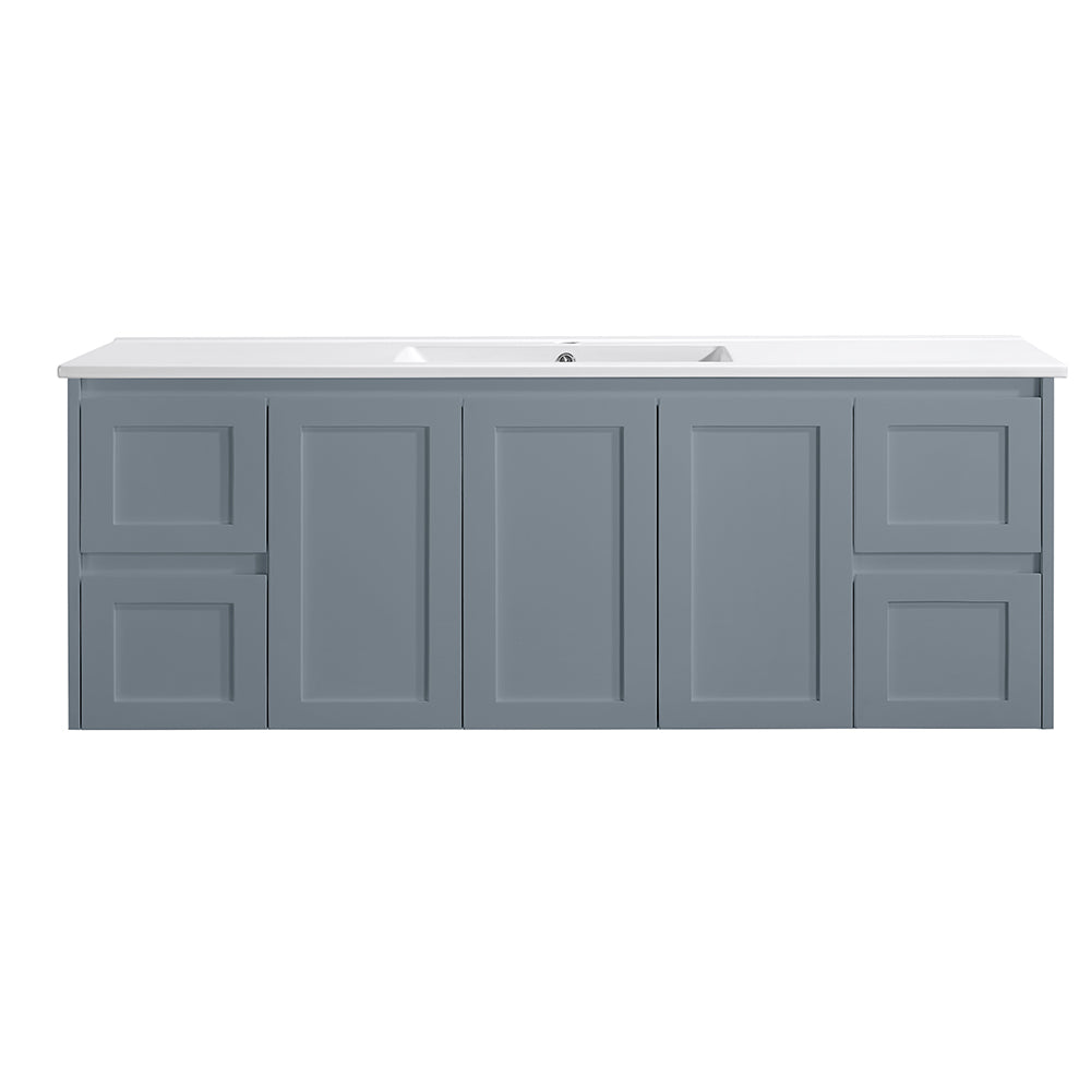 WH76-1500WGM Luna Collection Vanity 1500mm - Matt Grey Single Bowl / Double Bowls