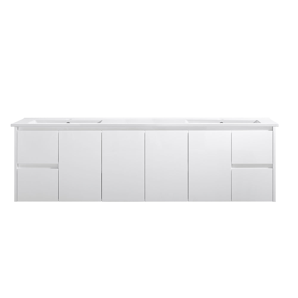 WH8027-1800DWM Willow Collection Vanity 1800mm - Matt White Double Bowls