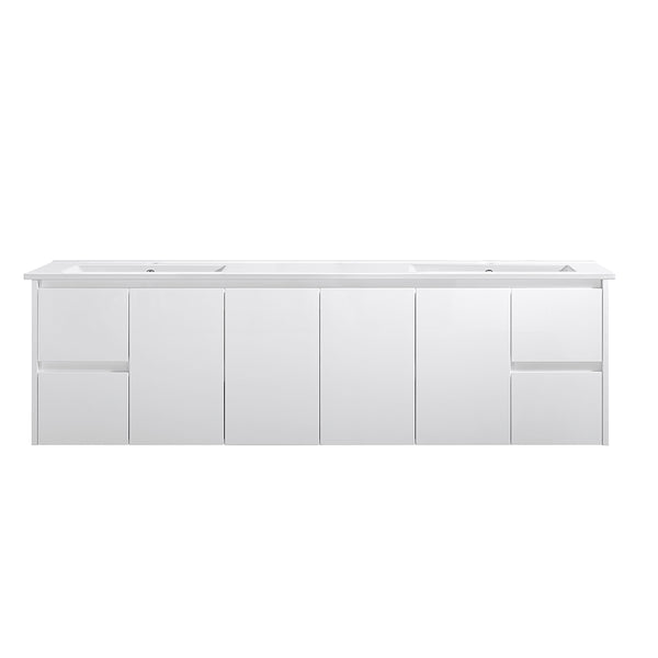 WH8027-1800DWM Willow Collection Vanity 1800mm - Matt White Double Bowls