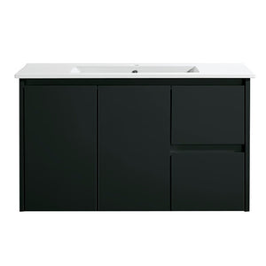 WH8027-900WBM Willow Collection Vanity 900mm - Matt Black Single Bowl