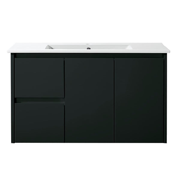 WH8027-900WBM Willow Collection Vanity 900mm - Matt Black Single Bowl