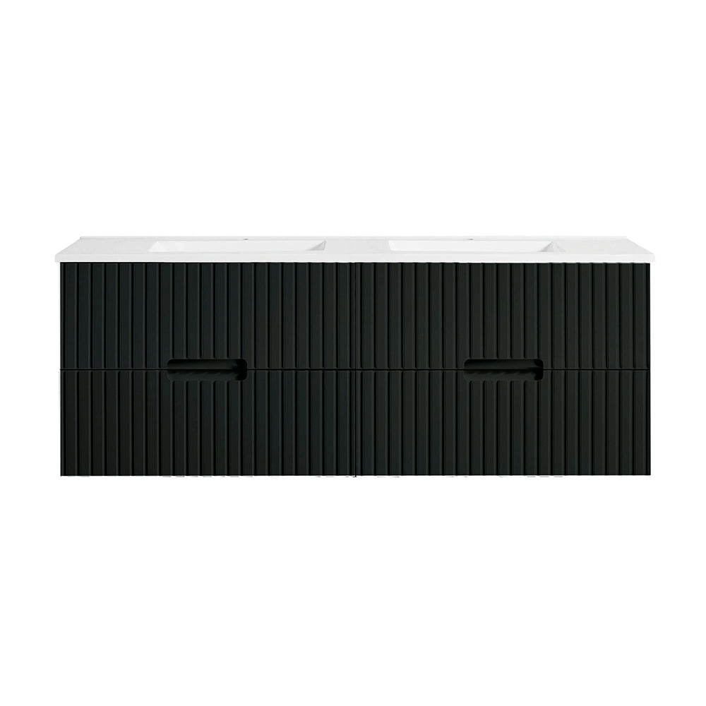 WH86-1500DWBM Elena Collection Vanity 1500mm - Matt Black Double Bowls