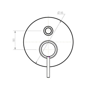 WT 010DBB JESS Shower Mixer with Diverter in Brushed Brass