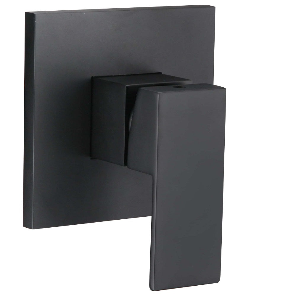 WT 806BK ACQUA BLACK Square Shower Mixer Matte Black Finish