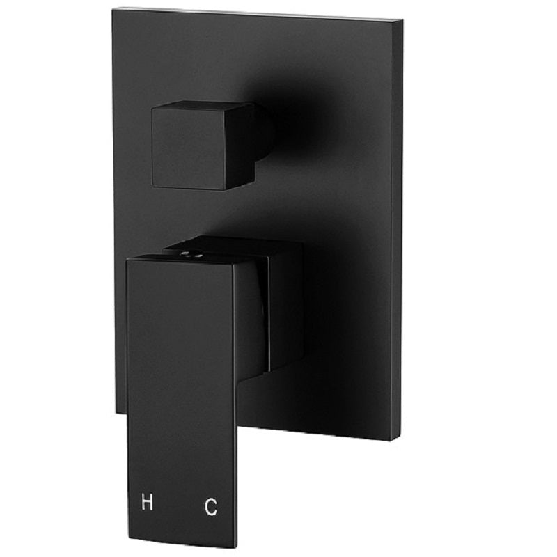 WT 808BK ACQUA BLACK Shower Mixer with Divertor Matte Black Finish
