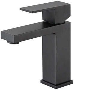 WT 8106BK ACQUA BLACK Square Basin Mixer Matte Black Finish