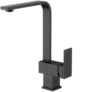 WT 9126BK ACQUA BLACK Square Kitchen Mixer Matte Black Finish