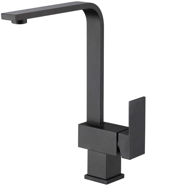 WT 9126BK ACQUA BLACK Square Kitchen Mixer Matte Black Finish