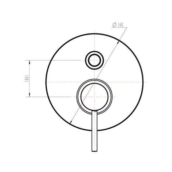 WT 010DGM JESS Shower Mixer with Diverter in Gun Metal
