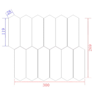 VT-MR713-4 ORBAT LIGHT GREY MOSAIC 300X269MM -ARROW