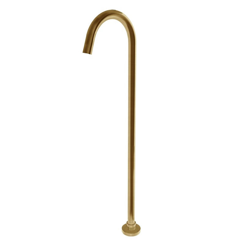 BS02.04 Pentro Round Brushed Yellow Gold Stainless Steel Freestanding Bath Spout