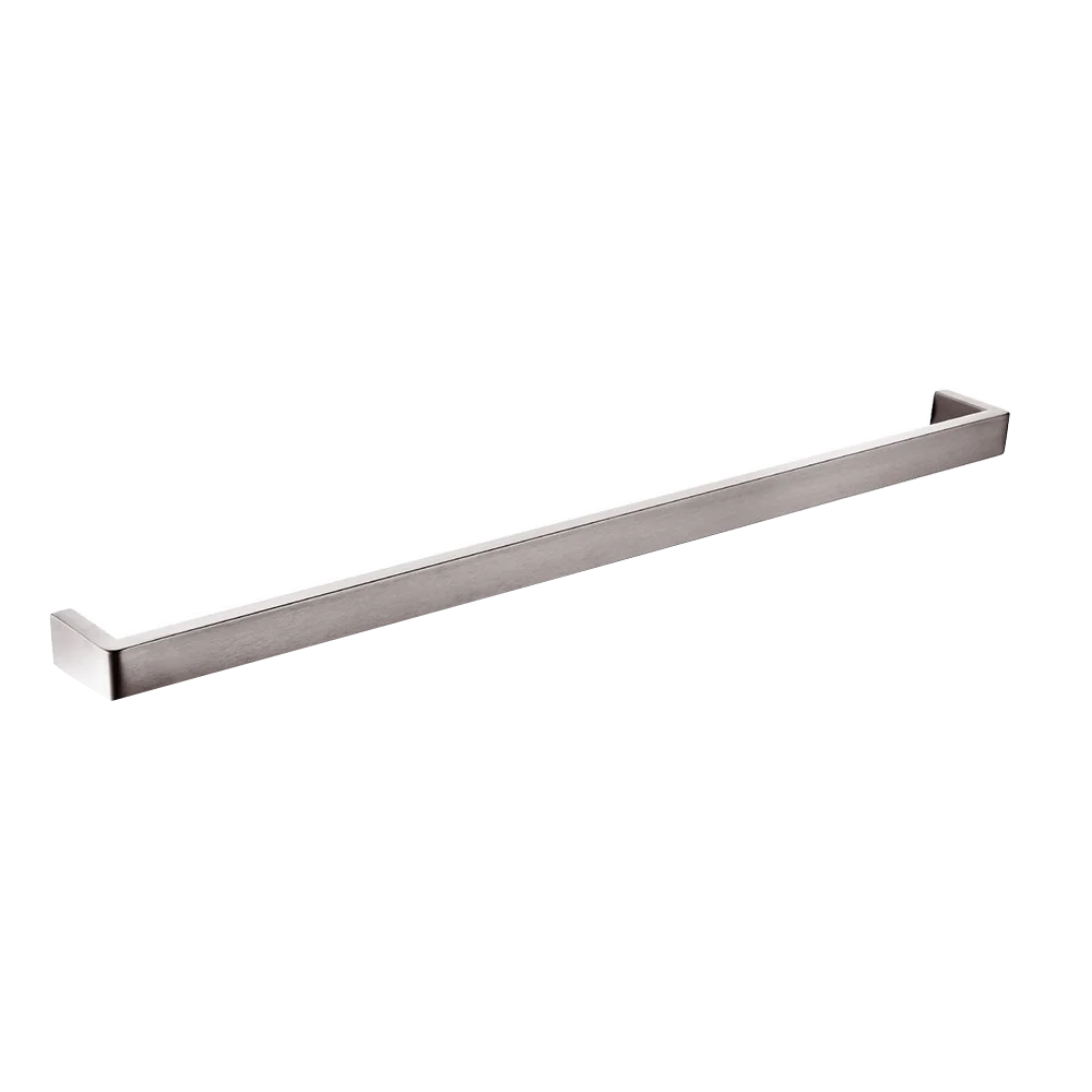 BU7001.8.TR IVANO SERIES SQUARE BRUSHED NICKEL SINGLE TOWEL RAIL 800MM