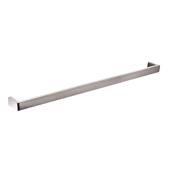 BU7001.8.TR IVANO SERIES SQUARE BRUSHED NICKEL SINGLE TOWEL RAIL 800MM