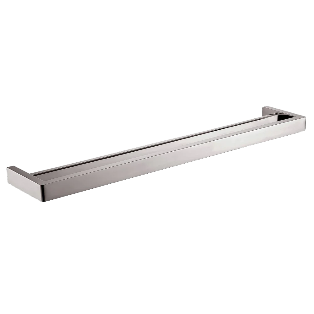 BU7002.8.TR IVANO SERIES SQUARE BRUSHED NICKEL DOUBLE TOWEL RAIL 800MM