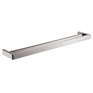 BU7002.8.TR IVANO SERIES SQUARE BRUSHED NICKEL DOUBLE TOWEL RAIL 800MM