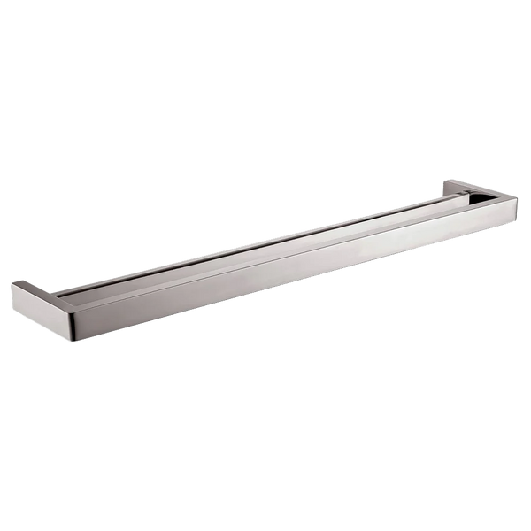 BU7002.8.TR IVANO SERIES SQUARE BRUSHED NICKEL DOUBLE TOWEL RAIL 800MM