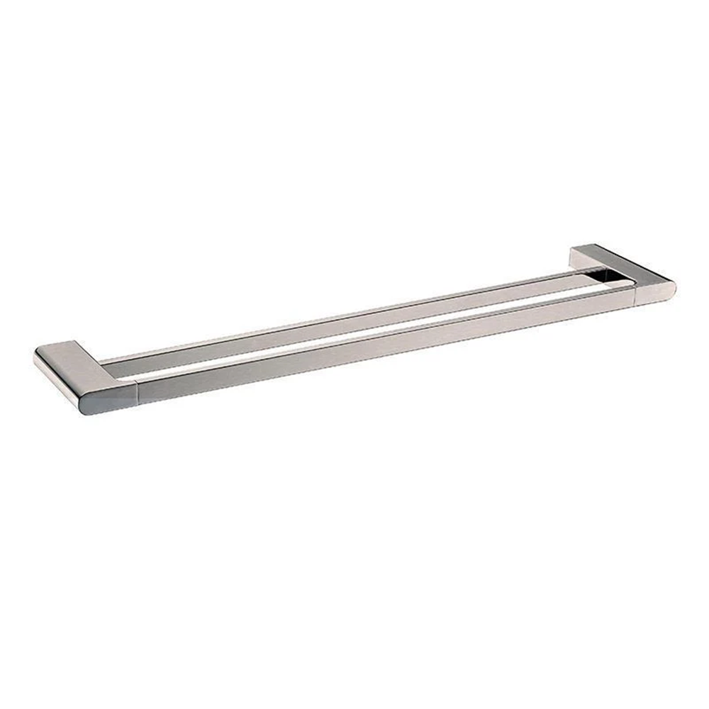 BU8002.8.TR AU SERIES BRUSHED NICKEL DOUBLE TOWEL RAIL 800MM