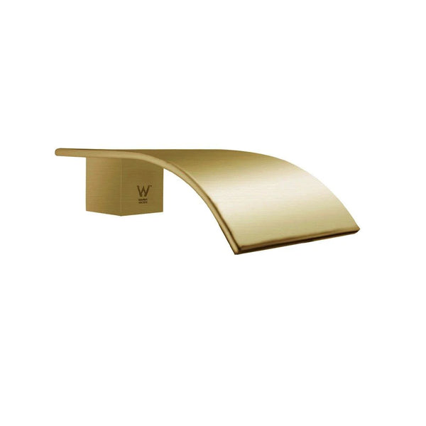 BUYG0005.BS WATERFALL BRUSHED BRASS WATERFALL BATHTUB/BASIN WALL SPOUT