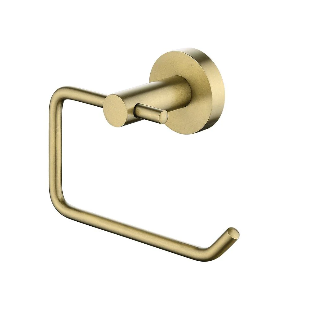 BUYG6613.TR LUCID PIN SERIES ROUND BRUSHED YELLOW GOLD TOILET PAPER ROLL HOLDER
