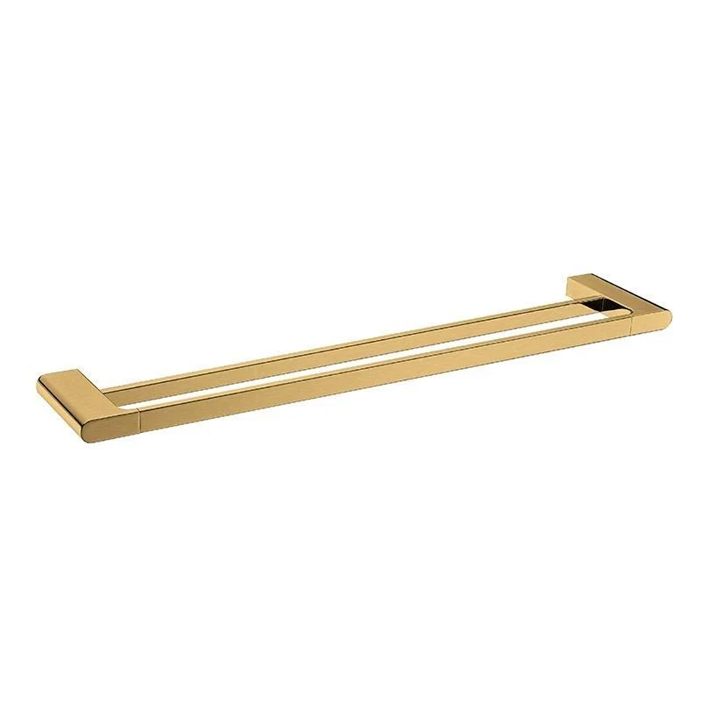 BUYG8002.TR VOG SERIES BRUSHED YELLOW GOLD DOUBLE TOWEL RAIL 600MM