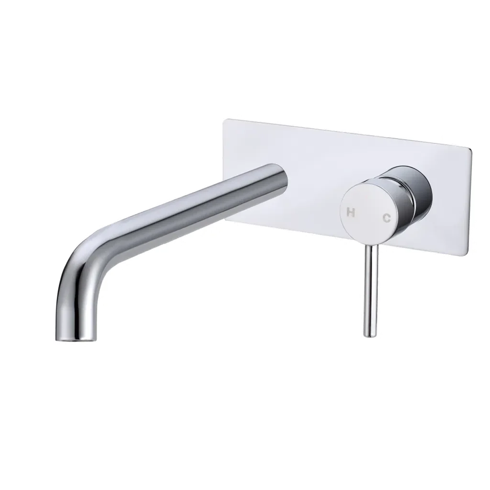 CH0144-2-EX.BM LUCID PIN SERIES CHROME WALL MIXER WITH ROUND SPOUT