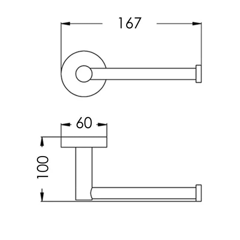 GM6611.TR LUCID PIN SERIES GUN METAL TOILET PAPER ROLL HOLDER