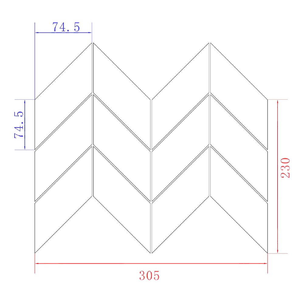 VT-MR713-7 ORBAT LIGHT GREY MOSAIC 300X269MM -CHEVRON