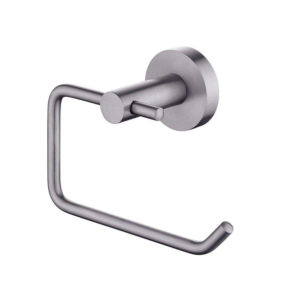 GM6613.TR LUCID PIN SERIES ROUND GUN METAL GREY TOILET PAPER ROLL HOLDER