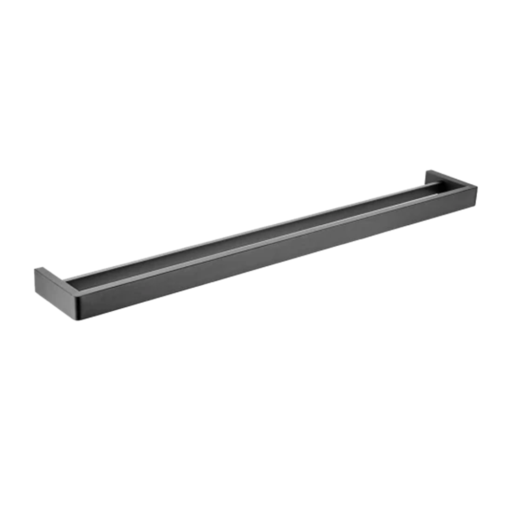 GM7002.8.TR IVANO SERIES SQUARE GUN METAL GREY DOUBLE TOWEL RAIL 800MM