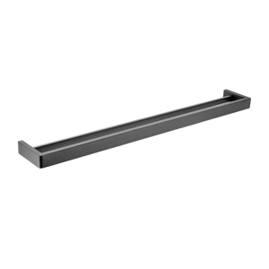 GM7002.8.TR IVANO SERIES SQUARE GUN METAL GREY DOUBLE TOWEL RAIL 800MM