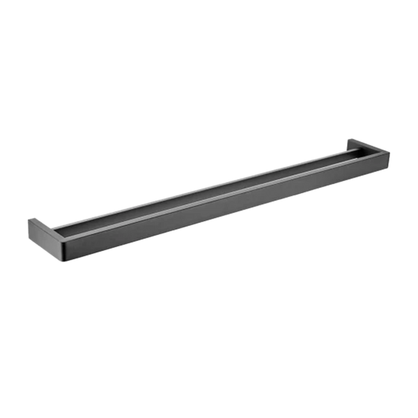 GM7002.8.TR IVANO SERIES SQUARE GUN METAL GREY DOUBLE TOWEL RAIL 800MM