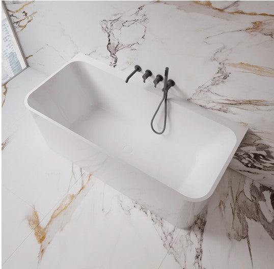 SY-193-140 Helix Collection Back To Wall Bathtub 1400mm (Long) x 700mm (Wide) x 600mm (Height)