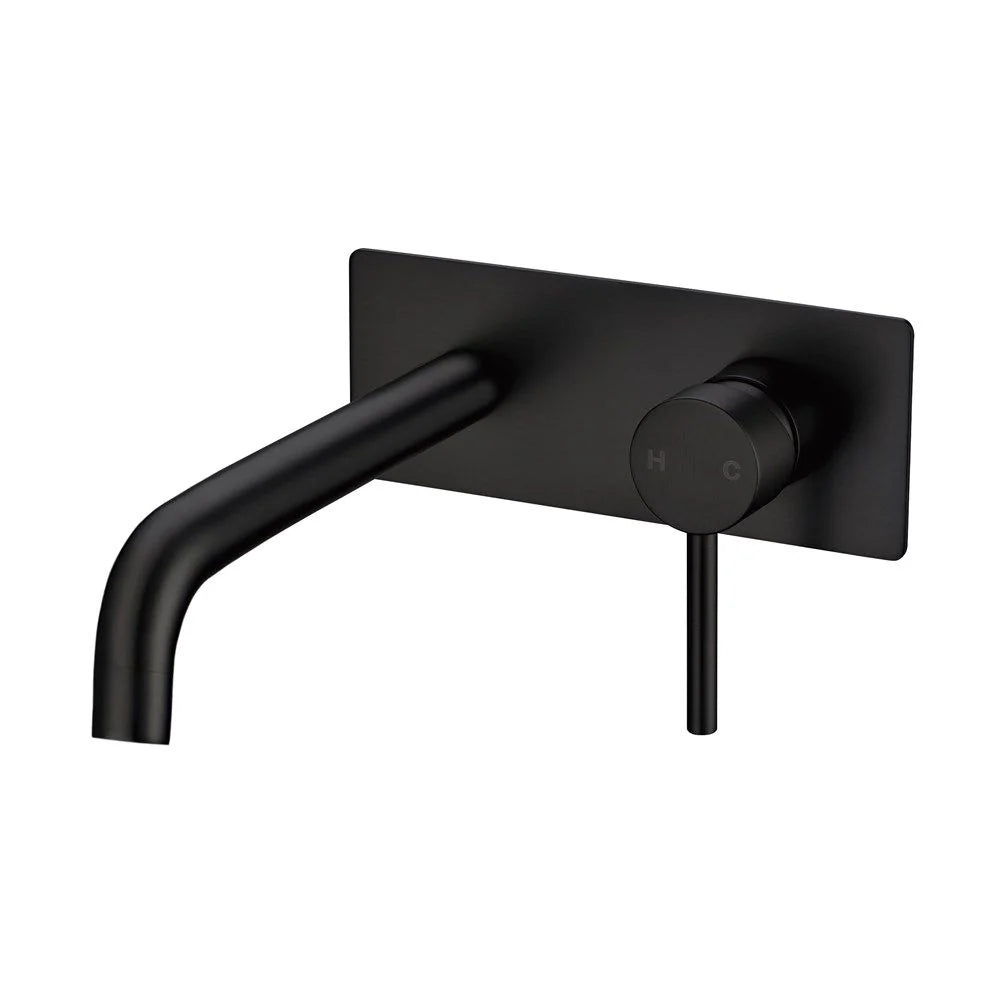 OX0144-2-EX.BM LUCID PIN SERIES BLACK WALL MIXER WITH ROUND SPOUT