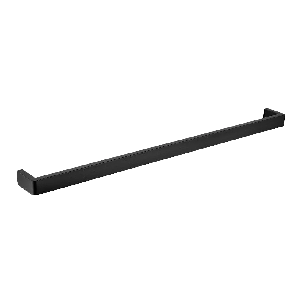 OX7001.8.TR IVANO SERIES SQUARE BLACK SINGLE TOWEL RAIL 800MM