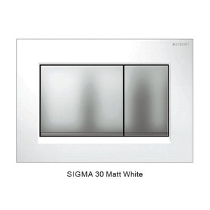 Sigma 30 — Square Dual Flush Button - Matt White
