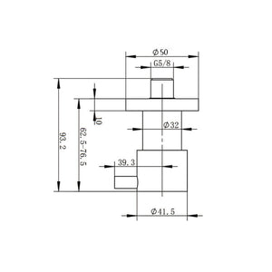 TSI Mixer Taps BUYG0007.ST LUCID PIN ROUND BRUSHED SHOWER WALL TAPS