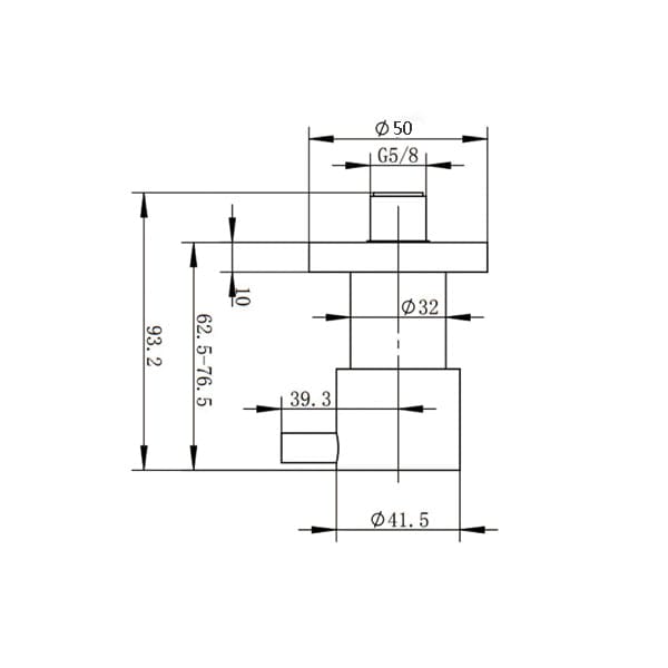 TSI Mixer Taps BUYG0007.ST LUCID PIN ROUND BRUSHED SHOWER WALL TAPS