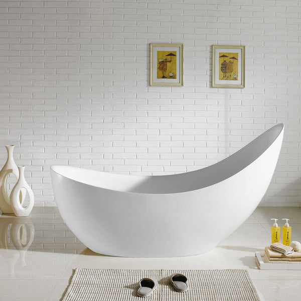 Posh PBT1680MW Free Standing Bathtub Non Overflow 1685*770*1000mm