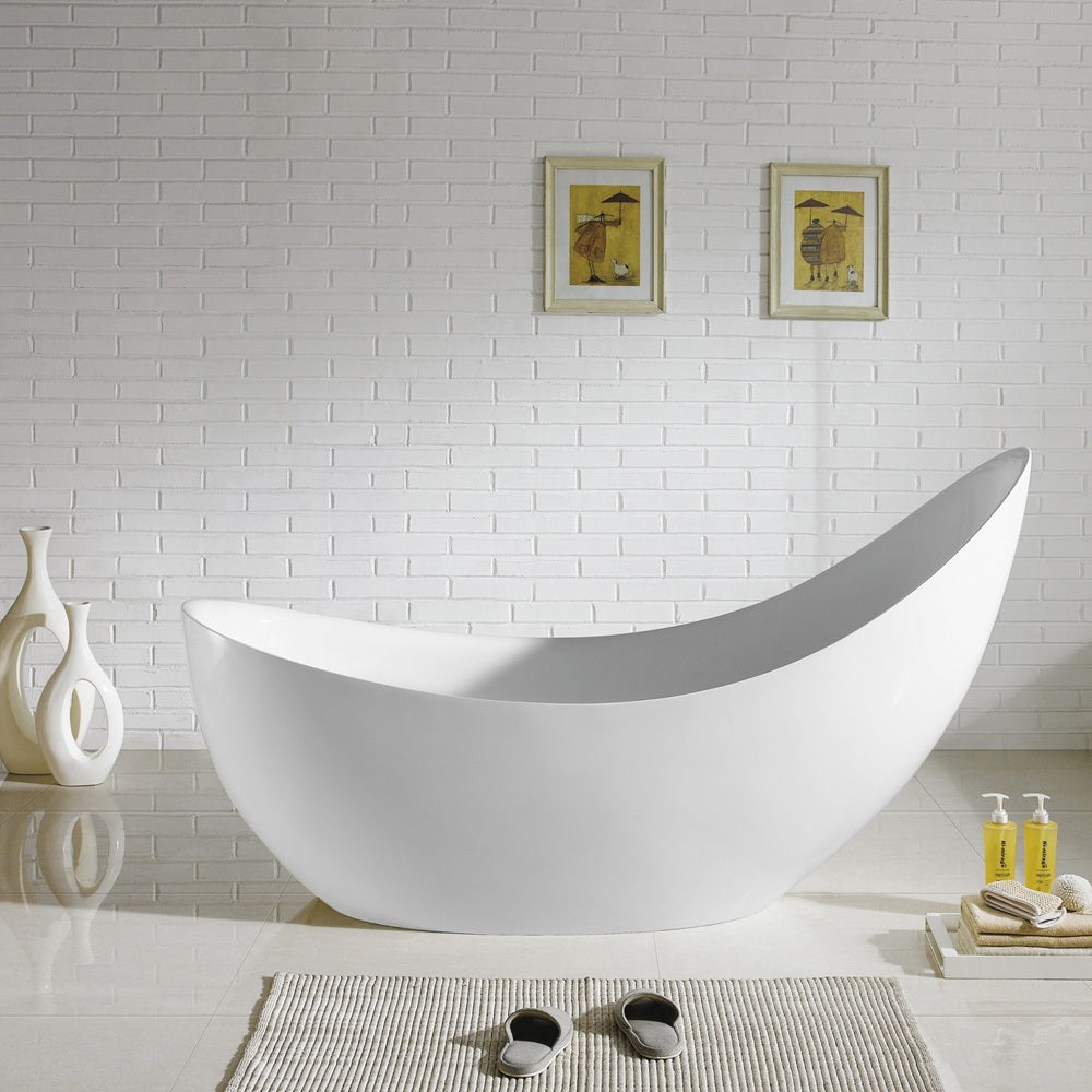 Posh PBT1680NF Free Standing Bathtub Non Overflow 1685*770*1000mm